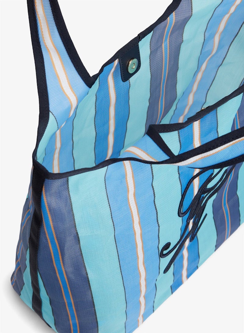 TOMMY HILFIGER Mesh Beach Tote Bag With Pouch - Image 5